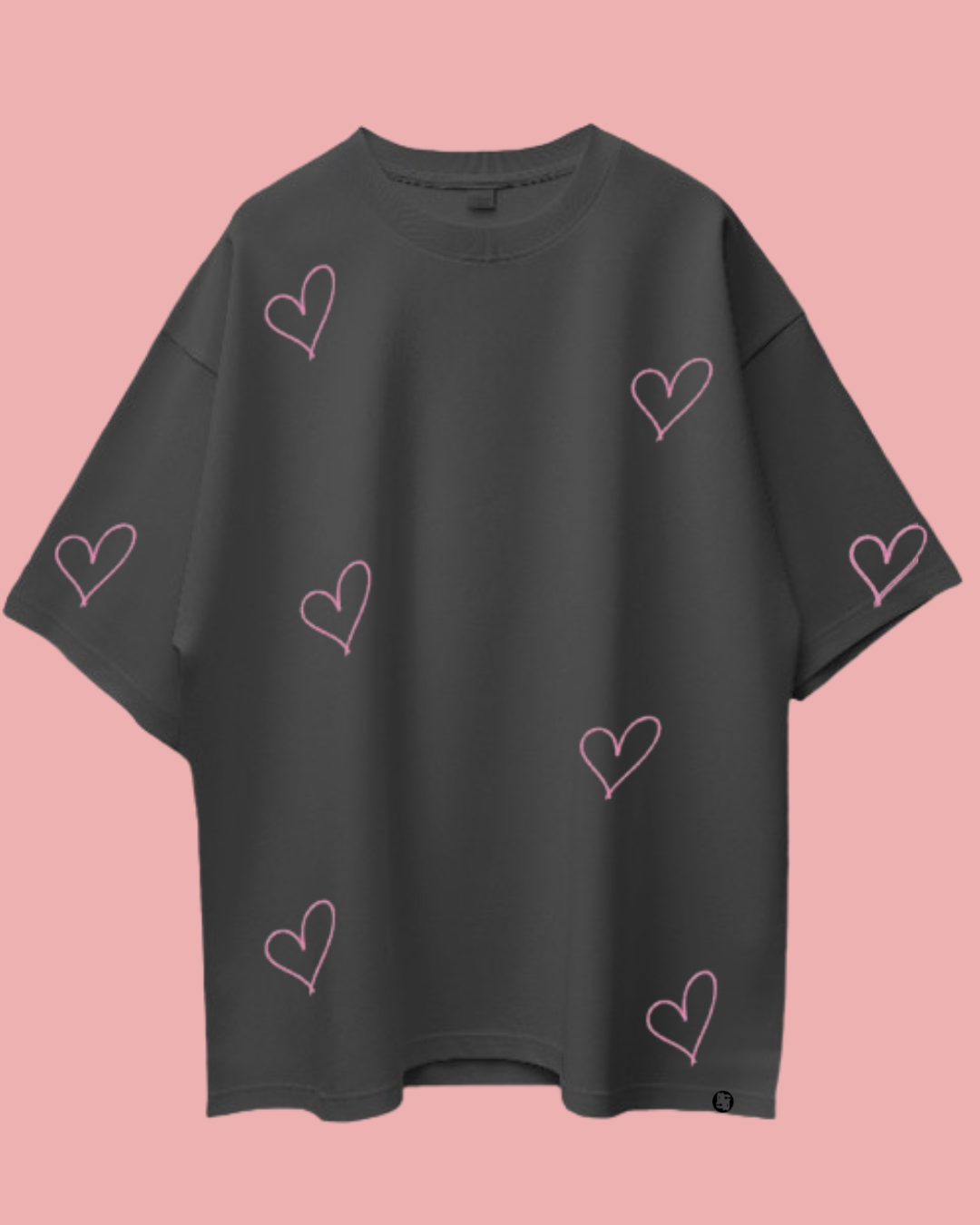 S: "DOODLE HEARTS TEE"