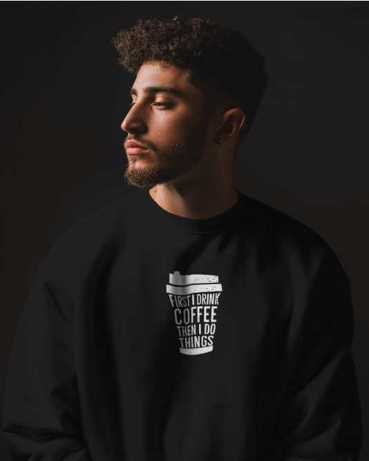W: "COFFEE LOVERS" SWEATSHIRT