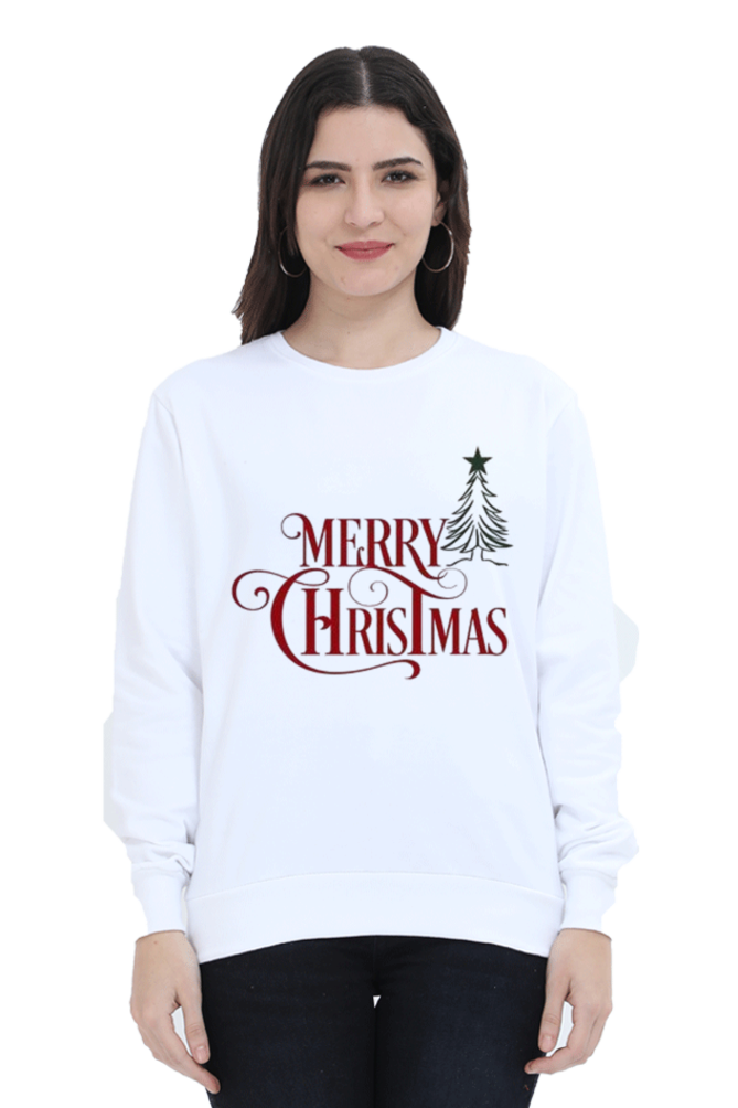W: "MERRY CHRISTMAS" SWEATSHIRT