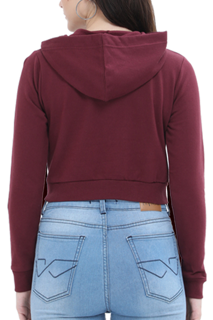 W: "Coffee Lovers" Crop Hoodie