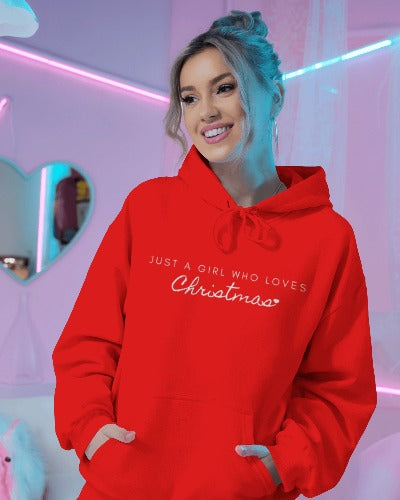 W: Carter Reed Red Hooded Sweatshirt – Christmas Edition