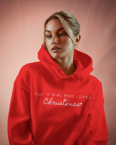 W: Carter Reed Red Hooded Sweatshirt – Christmas Edition
